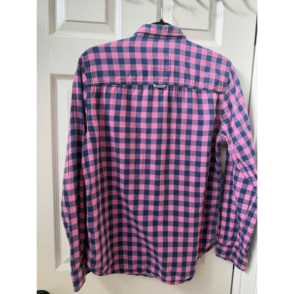 Abercrombie & Fitch Pink and Blue Plaid Button Down Top - Picture 6 of 6